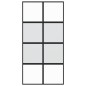 vidaXL Puerta corredera vidrio templado y aluminio negra 102,5x205 cm vidaXL Puerta corredera vidrio templado y aluminio negra 102,5x205 cm