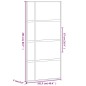 vidaXL Puerta corredera vidrio templado y aluminio negra 102,5x205 cm vidaXL Puerta corredera vidrio templado y aluminio negra 102,5x205 cm