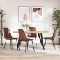 vidaXL Sillas de comedor 4 uds cuero sintético marrón 45x53,5x83 cm	