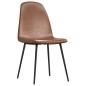 vidaXL Sillas de comedor 4 uds cuero sintético marrón 45x53,5x83 cm	