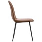 vidaXL Sillas de comedor 4 uds cuero sintético marrón 45x53,5x83 cm	