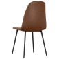 vidaXL Sillas de comedor 4 uds cuero sintético marrón 45x53,5x83 cm	