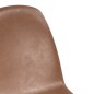 vidaXL Sillas de comedor 4 uds cuero sintético marrón 45x53,5x83 cm	