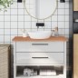 vidaXL Encimera de baño madera maciza de haya 100x50x2,5 cm vidaXL Encimera de baño madera maciza de haya 100x50x2,5 cm