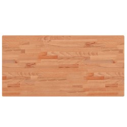 vidaXL Encimera de baño madera maciza de haya 100x50x2,5 cm