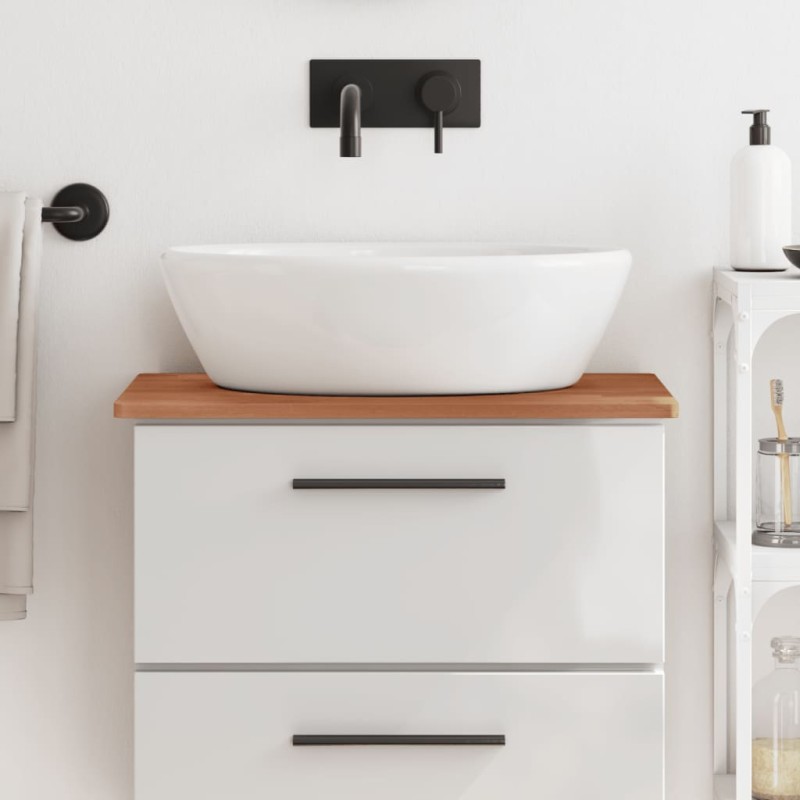 vidaXL Encimera de baño madera maciza de haya 60x40x1,5 cm vidaXL Encimera de baño madera maciza de haya 60x40x1,5 cm