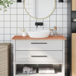 vidaXL Encimera de baño madera maciza de haya 100x60x1,5 cm