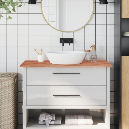 vidaXL Encimera de baño madera maciza de haya 100x60x1,5 cm