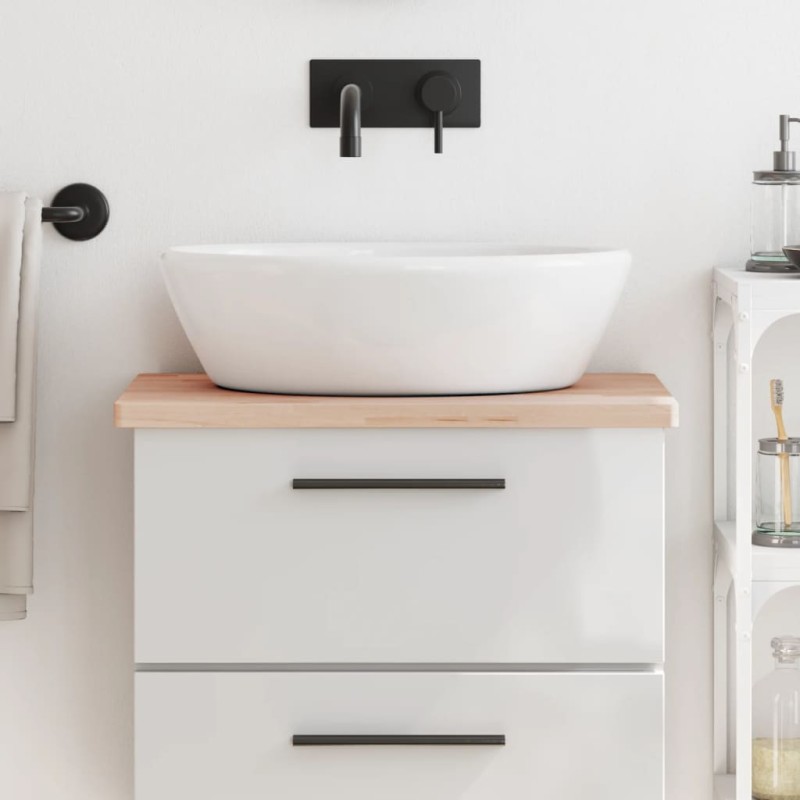vidaXL Encimera de baño madera maciza de haya 60x40x2,5 cm vidaXL Encimera de baño madera maciza de haya 60x40x2,5 cm