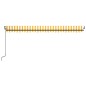 vidaXL Toldo automático LED sensor de viento amarillo blanco 500x350cm vidaXL Toldo automático LED sensor de viento amarillo blanco 500x350cm