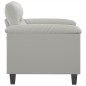 vidaXL Sillón de tela microfibra gris claro 60 cm vidaXL Sillón de tela microfibra gris claro 60 cm