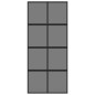 vidaXL Puerta corredera vidrio templado y aluminio negra 90x205 cm vidaXL Puerta corredera vidrio templado y aluminio negra 90x205 cm