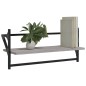vidaXL Estantes de pared con barras 2 uds gris Sonoma 65x25x30 cm vidaXL Estantes de pared con barras 2 uds gris Sonoma 65x25x30 cm