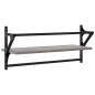 vidaXL Estantes de pared con barras 2 uds gris Sonoma 65x25x30 cm vidaXL Estantes de pared con barras 2 uds gris Sonoma 65x25x30 cm