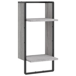 vidaXL Estante de pared con barra gris Sonoma 30x25x65 cm
