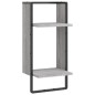 vidaXL Estante de pared con barra gris Sonoma 30x25x65 cm vidaXL Estante de pared con barra gris Sonoma 30x25x65 cm