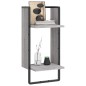 vidaXL Estante de pared con barra gris Sonoma 30x25x65 cm vidaXL Estante de pared con barra gris Sonoma 30x25x65 cm