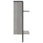 vidaXL Estante de pared con barra gris Sonoma 30x25x65 cm vidaXL Estante de pared con barra gris Sonoma 30x25x65 cm