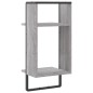 vidaXL Estante de pared con barra gris Sonoma 30x25x65 cm vidaXL Estante de pared con barra gris Sonoma 30x25x65 cm