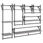 vidaXL Estantes pared con barras 6 pzas madera ingeniería gris Sonoma vidaXL Estantes pared con barras 6 pzas madera ingeniería gris Sonoma