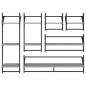 vidaXL Estantes pared con barras 6 pzas madera ingeniería gris Sonoma vidaXL Estantes pared con barras 6 pzas madera ingeniería gris Sonoma