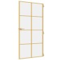 vidaXL Puerta interior dorada vidrio templado aluminio 102,5x201,5 cm vidaXL Puerta interior dorada vidrio templado aluminio 102,5x201,5 cm