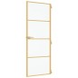 vidaXL Puerta de interior dorada vidrio templado y aluminio 76x201,5cm vidaXL Puerta de interior dorada vidrio templado y aluminio 76x201,5cm