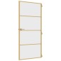 vidaXL Puerta de interior dorada vidrio templado y aluminio 93x201,5cm vidaXL Puerta de interior dorada vidrio templado y aluminio 93x201,5cm