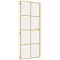 vidaXL Puerta de interior dorada vidrio templado y aluminio 83x201,5cm vidaXL Puerta de interior dorada vidrio templado y aluminio 83x201,5cm