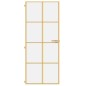 vidaXL Puerta de interior dorada vidrio templado y aluminio 83x201,5cm vidaXL Puerta de interior dorada vidrio templado y aluminio 83x201,5cm