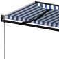 vidaXL Toldo automático retráctil azul y blanco 450x350 cm vidaXL Toldo automático retráctil azul y blanco 450x350 cm