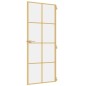 vidaXL Puerta de interior dorada vidrio templado y aluminio 83x201,5cm vidaXL Puerta de interior dorada vidrio templado y aluminio 83x201,5cm