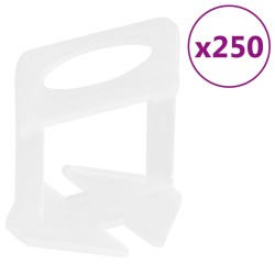 vidaXL Calzos para nivelación de azulejos 250 unidades 3 mm