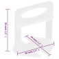 vidaXL Calzos para nivelación de azulejos 250 unidades 3 mm vidaXL Calzos para nivelación de azulejos 250 unidades 3 mm