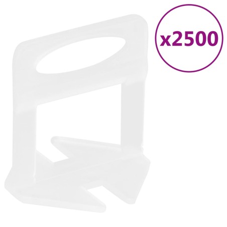 vidaXL Calzos para nivelación de azulejos 2500 unidades 1 mm