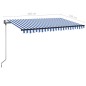 vidaXL Toldo automático retráctil azul y blanco 450x350 cm vidaXL Toldo automático retráctil azul y blanco 450x350 cm