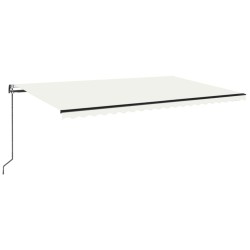 vidaXL Toldo retráctil automático crema 500x350 cm