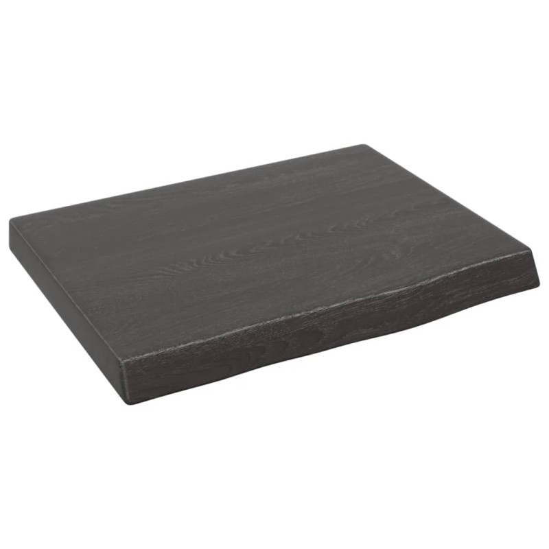 vidaXL Estante pared madera roble tratada marrón oscuro 40x30x(2-4) cm vidaXL Estante pared madera roble tratada marrón oscuro 40x30x(2-4) cm