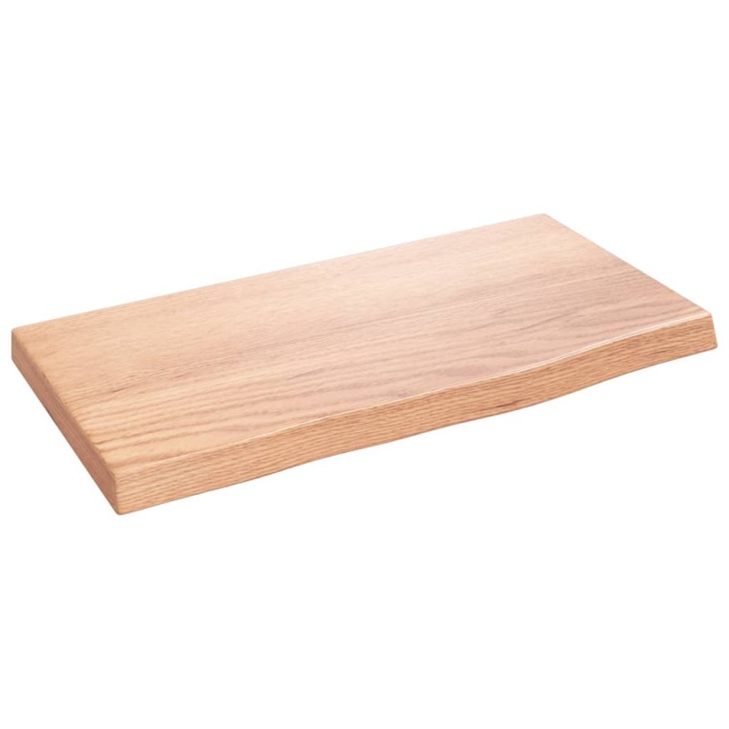 vidaXL Estante de pared madera de roble tratada marrón claro 40x20x2cm vidaXL Estante de pared madera de roble tratada marrón claro 40x20x2cm