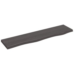 vidaXL Estante de pared madera roble tratada marrón oscuro 80x20x2 cm