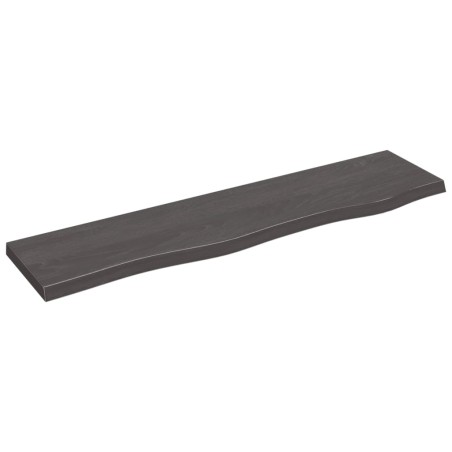 vidaXL Estante de pared madera roble tratada marrón oscuro 80x20x2 cm