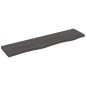 vidaXL Estante de pared madera roble tratada marrón oscuro 80x20x2 cm vidaXL Estante de pared madera roble tratada marrón oscuro 80x20x2 cm