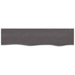 vidaXL Estante de pared madera roble tratada marrón oscuro 80x20x2 cm