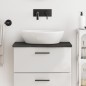 vidaXL Encimera de baño madera maciza tratada gris oscuro 60x30x2 cm vidaXL Encimera de baño madera maciza tratada gris oscuro 60x30x2 cm