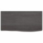 vidaXL Encimera de baño madera maciza tratada gris oscuro 60x30x2 cm vidaXL Encimera de baño madera maciza tratada gris oscuro 60x30x2 cm