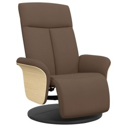 vidaXL Sillón reclinable con reposapiés tela marrón