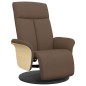 vidaXL Sillón reclinable con reposapiés tela marrón vidaXL Sillón reclinable con reposapiés tela marrón