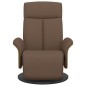 vidaXL Sillón reclinable con reposapiés tela marrón vidaXL Sillón reclinable con reposapiés tela marrón