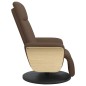 vidaXL Sillón reclinable con reposapiés tela marrón vidaXL Sillón reclinable con reposapiés tela marrón
