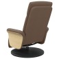 vidaXL Sillón reclinable con reposapiés tela marrón vidaXL Sillón reclinable con reposapiés tela marrón